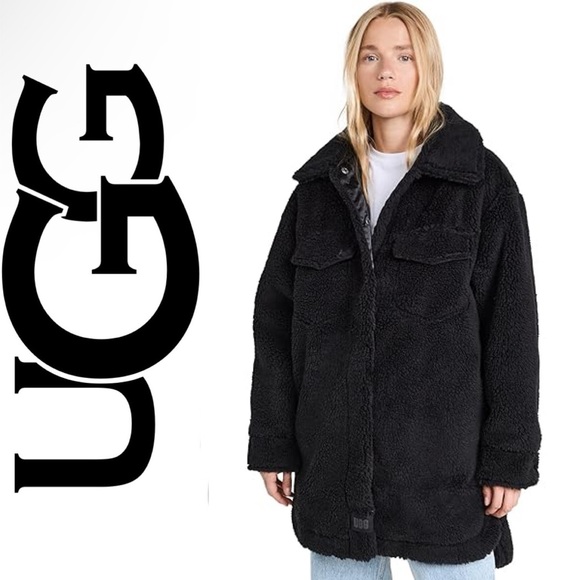UGG Jackets & Blazers - NWT UGG® Frankie Recycled Polyester Fleece Shirt Jacket L